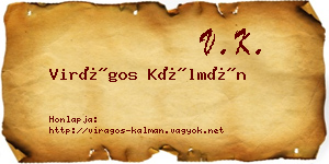 Virágos Kálmán névjegykártya
